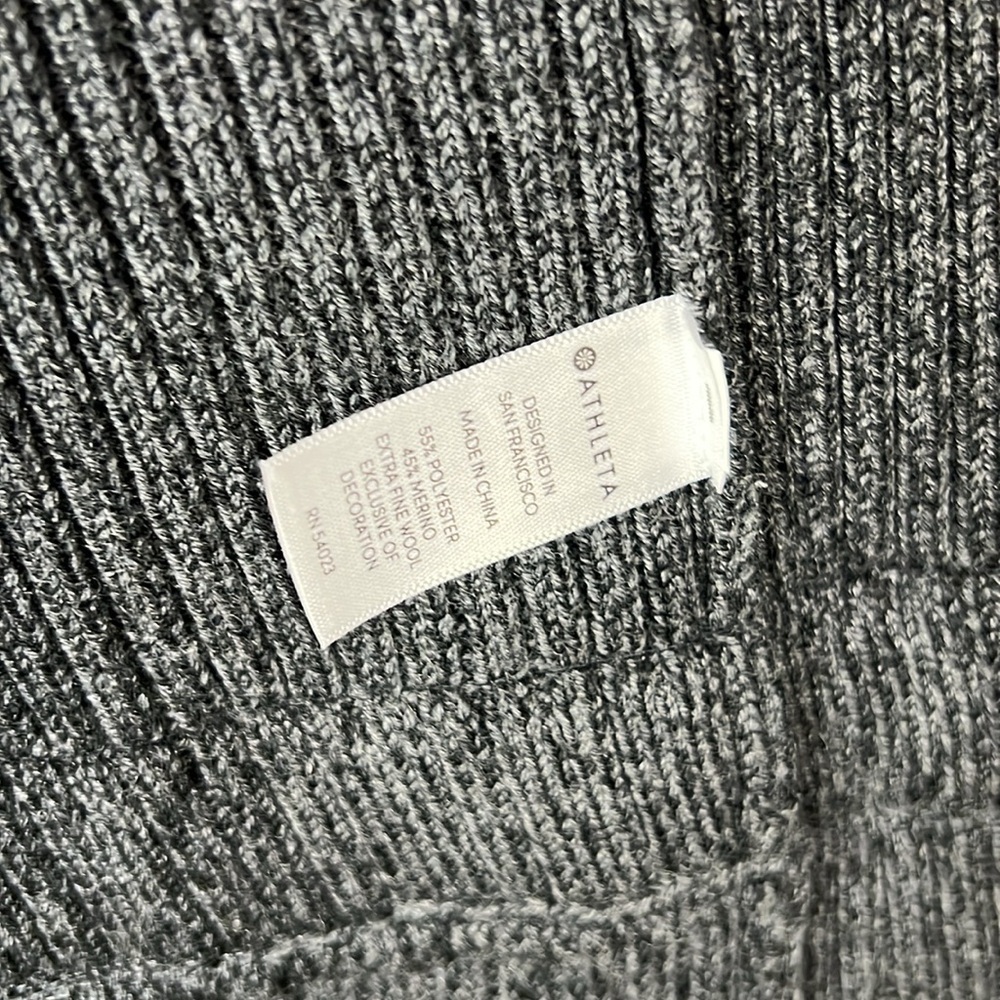 ATHLETA Sentinel Knit Sweater Coat Charcoal Gray Thermolite NWT - Picture 15 of 15